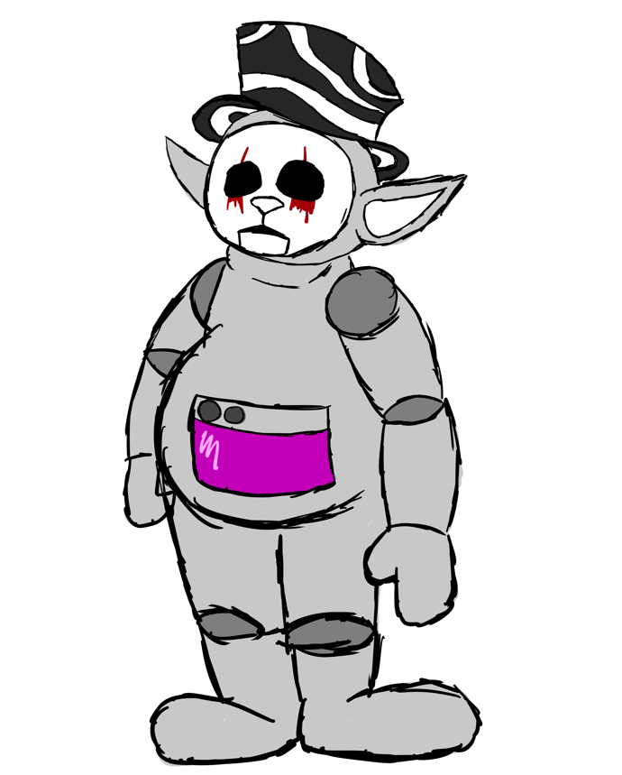 Galactmu's tweet image. Stricken (Guardian) copyright free design doodle #pillarchase2 #stricken #tinkywinky #slendytubbies