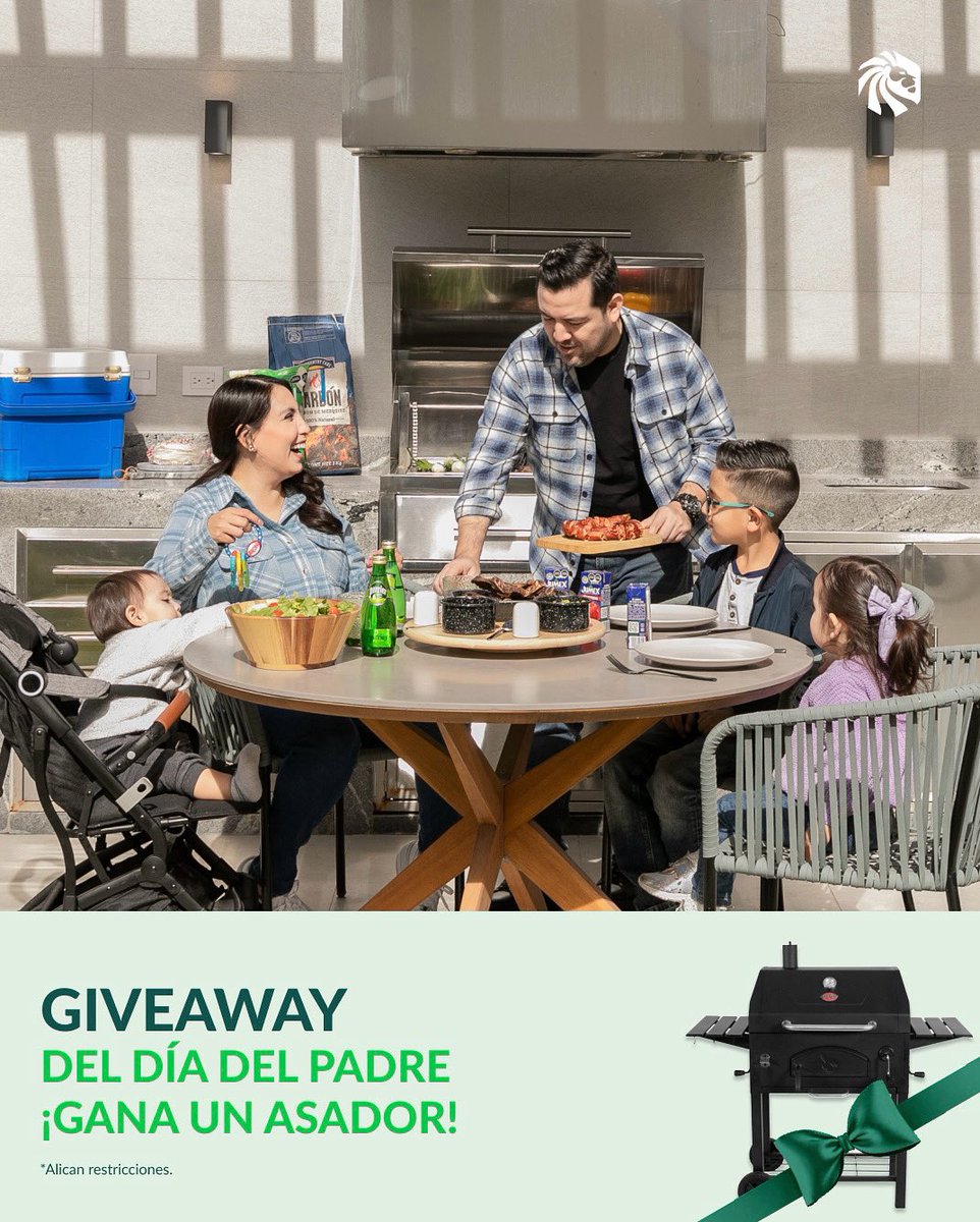 GIVEAWAY por el Día del padre ¡Gana un asador! 😎🥩🍻

📲 Sigue nuestra cuenta <a href="/vidusacasas/">VIDUSA</a> 
🔁 RT
☝️ Menciona a un amigo 
*Los mencionados también nos deberán seguir 

Y listo estarás participando. El ganador se dará a conocer el 15 de junio. 

Suerte 🙌🍀