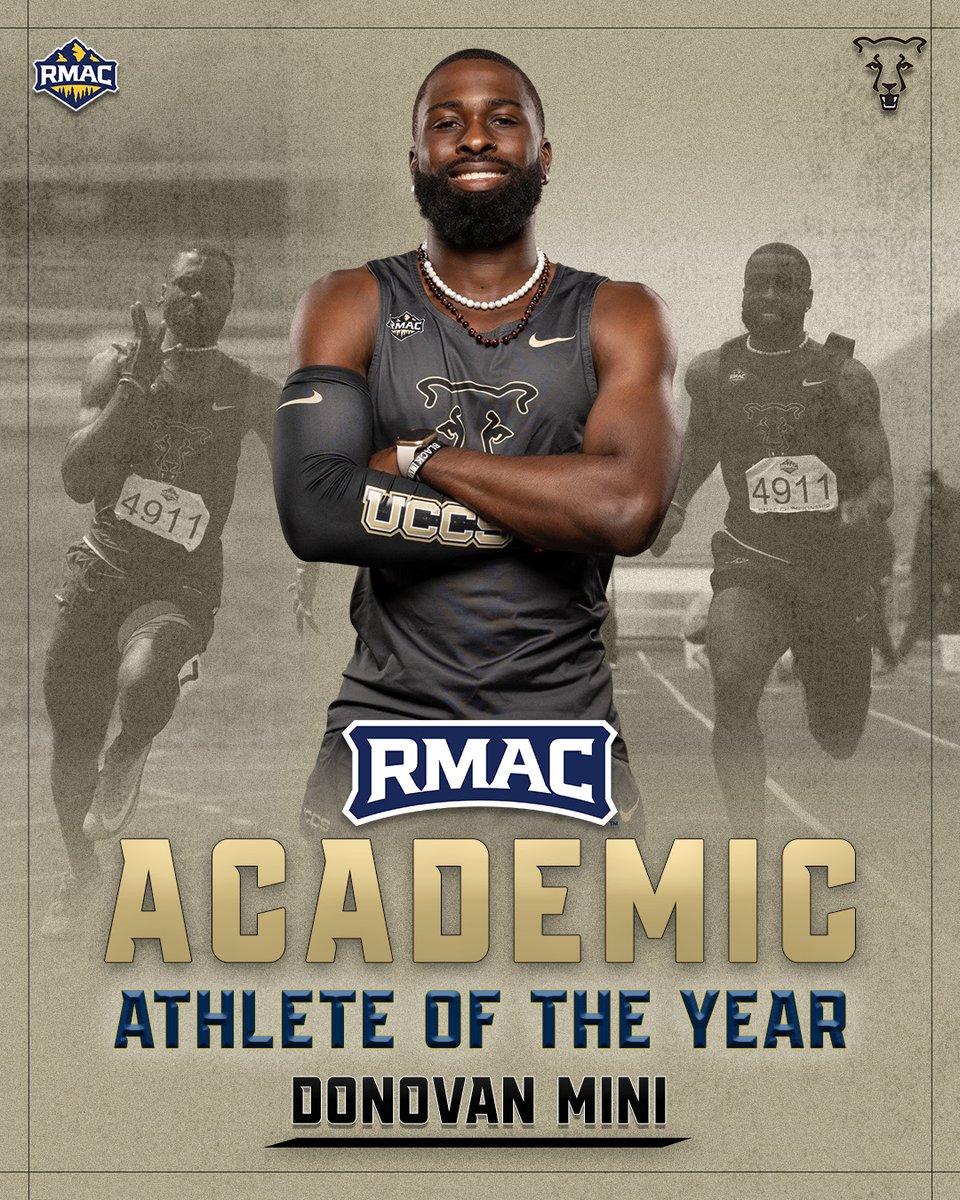 UCCS Athletics (@gomountainlions) on Twitter photo Grad student Donovan Mini headlined a group of 5β£3β£ <a href="/UCCSTRACK/">UCCS Track & Field</a> student-athletes that garnered RMAC OT&F All-Academic accolades on Thursday as he was named the Men's Academic Athlete of the Year and earned All-Academic First Team honors! π
π: gomountainlions.com/news/2025/6/5/β¦ Grad student Donovan Mini headlined a group of 5β£3β£ <a href="/UCCSTRACK/">UCCS Track & Field</a> student-athletes that garnered RMAC OT&F All-Academic accolades on Thursday as he was named the Men's Academic Athlete of the Year and earned All-Academic First Team honors! π
π: gomountainlions.com/news/2025/6/5/β¦