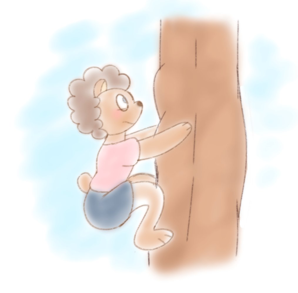 supatidalwave's tweet photo. Brookie climbing a tree... cause she's a bear and that's one of the things that bears do.

(I've tried climbing trees a few times... I'm not very good at it 😅) https://t.co/UuMYewoXpK