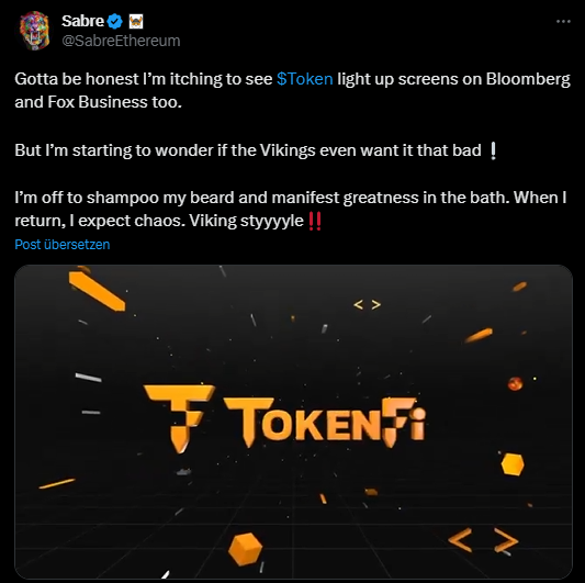 DocFlokiwood's tweet photo. Keep in mind that @SabreEthereum teased a similar deal like #Floki for #TokenFi.
#CEX #DEX #MemeCoin #MemeCoins #Doge #SHIB #Altcoin #Altcoins #RWA #Tokenization #Web3 #Web3Innovation #ETH #BNB #Crypto #CryptoNe https://t.co/i9mkz1alu4