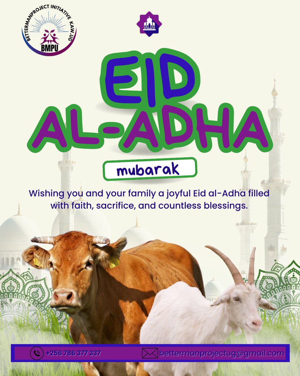 BetterManProject Initiative Kaw. Ug (@bettermpu) on Twitter photo 🌙 #EidMubarak from <a href="/BetterMPU/">BetterManProject Initiative Kaw. Ug</a>
We honor this day by promoting values of empathy, sacrifice, and brotherhood.
#Eid2025 #BetterManProjectUg
<a href="/paul_kabali/">kabali paul</a> <a href="/carthyapah/">CApalat</a> <a href="/EasyGuy256/">Patrick T👑</a> <a href="/CRVPF1/">Children's Rights and Violence Prevention Fund</a> <a href="/mama_fm1017/">Mama Fm 101.7</a> <a href="/Smayombwe/">Mayombwe Steven</a> <a href="/UMWAandMamaFM/">Uganda Media Women's Association</a> <a href="/byamukamaalozi4/">Byamukama Alozious</a> <a href="/MoureenAguti/">MoureenAguti</a> 🌙 #EidMubarak from <a href="/BetterMPU/">BetterManProject Initiative Kaw. Ug</a>
We honor this day by promoting values of empathy, sacrifice, and brotherhood.
#Eid2025 #BetterManProjectUg
<a href="/paul_kabali/">kabali paul</a> <a href="/carthyapah/">CApalat</a> <a href="/EasyGuy256/">Patrick T👑</a> <a href="/CRVPF1/">Children's Rights and Violence Prevention Fund</a> <a href="/mama_fm1017/">Mama Fm 101.7</a> <a href="/Smayombwe/">Mayombwe Steven</a> <a href="/UMWAandMamaFM/">Uganda Media Women's Association</a> <a href="/byamukamaalozi4/">Byamukama Alozious</a> <a href="/MoureenAguti/">MoureenAguti</a>