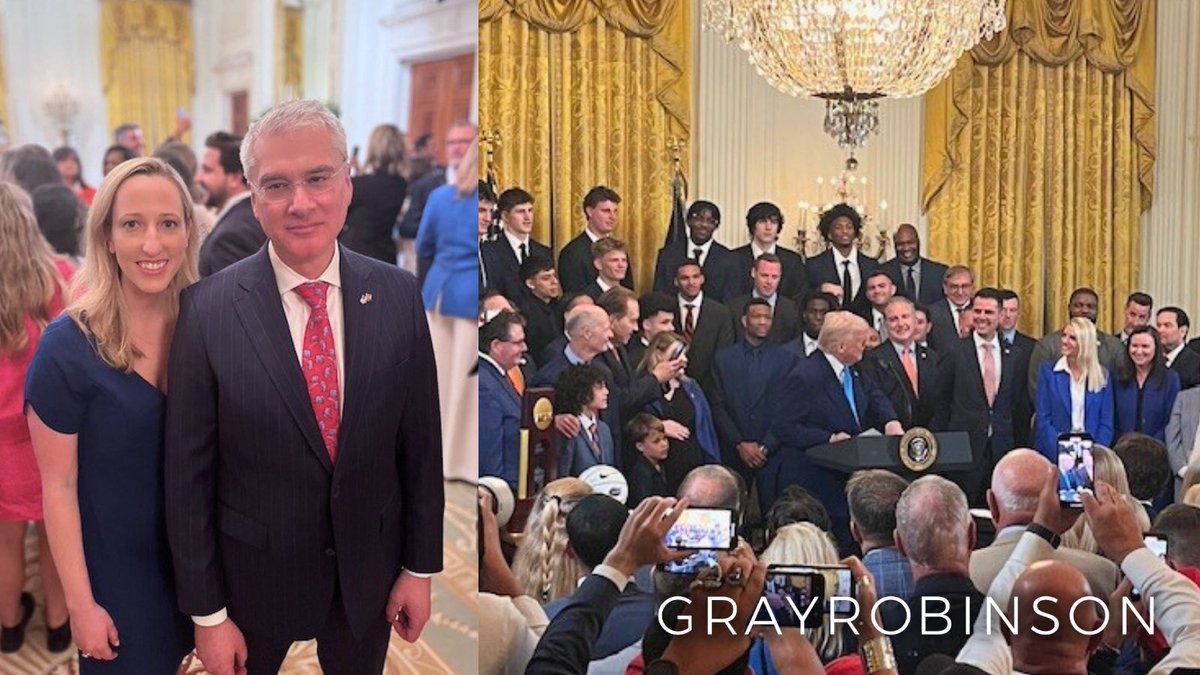 GrayRobinson Government Affairs and Lobbying (@grlobby) on Twitter photo #TBT: GrayRobinson Federal Government Affairs Advisor Blair Hancock and Government Affairs and Lobbying Section Chair <a href="/JasonUnger176/">Jason Unger</a>, both proud <a href="/UF/">FLORIDA</a> alumni, joined the <a href="/FloridaGators/">Florida Gators</a> at the <a href="/WhiteHouse/">The White House</a> to celebrate the team's 2025 <a href="/NCAA/">NCAA</a> Men's Basketball National Championship win! #TBT: GrayRobinson Federal Government Affairs Advisor Blair Hancock and Government Affairs and Lobbying Section Chair <a href="/JasonUnger176/">Jason Unger</a>, both proud <a href="/UF/">FLORIDA</a> alumni, joined the <a href="/FloridaGators/">Florida Gators</a> at the <a href="/WhiteHouse/">The White House</a> to celebrate the team's 2025 <a href="/NCAA/">NCAA</a> Men's Basketball National Championship win!