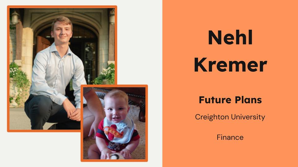 Meet PHS grad Nehl Kremer, who plans to study finance at Creighton University! #25PHSpanthers