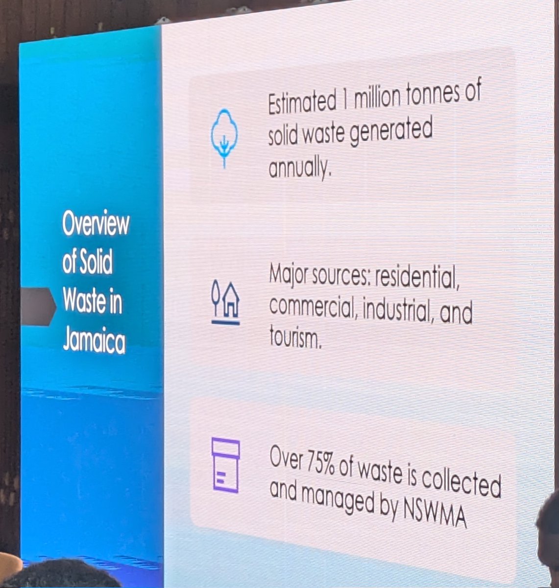 National Environmental Awareness Week activity, a symposium at the Jamaican Conference Centre. 

Mr Edson Carr from NSWMA talks about Solid waste management and examines trends opportunities and challenges.
#NSWMA