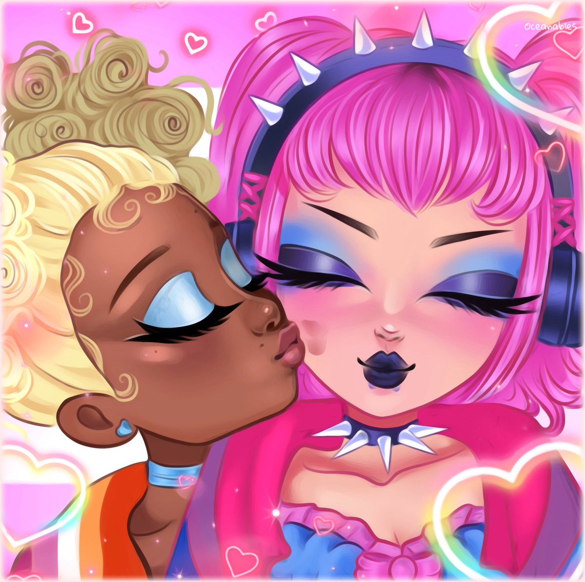 Happy pride month babes🏳️‍🌈💜💕🧡

Opposites really do attract &lt;3

#rhtc #royalehigh #royalehighart #royalehighsets #pride #ROBLOX