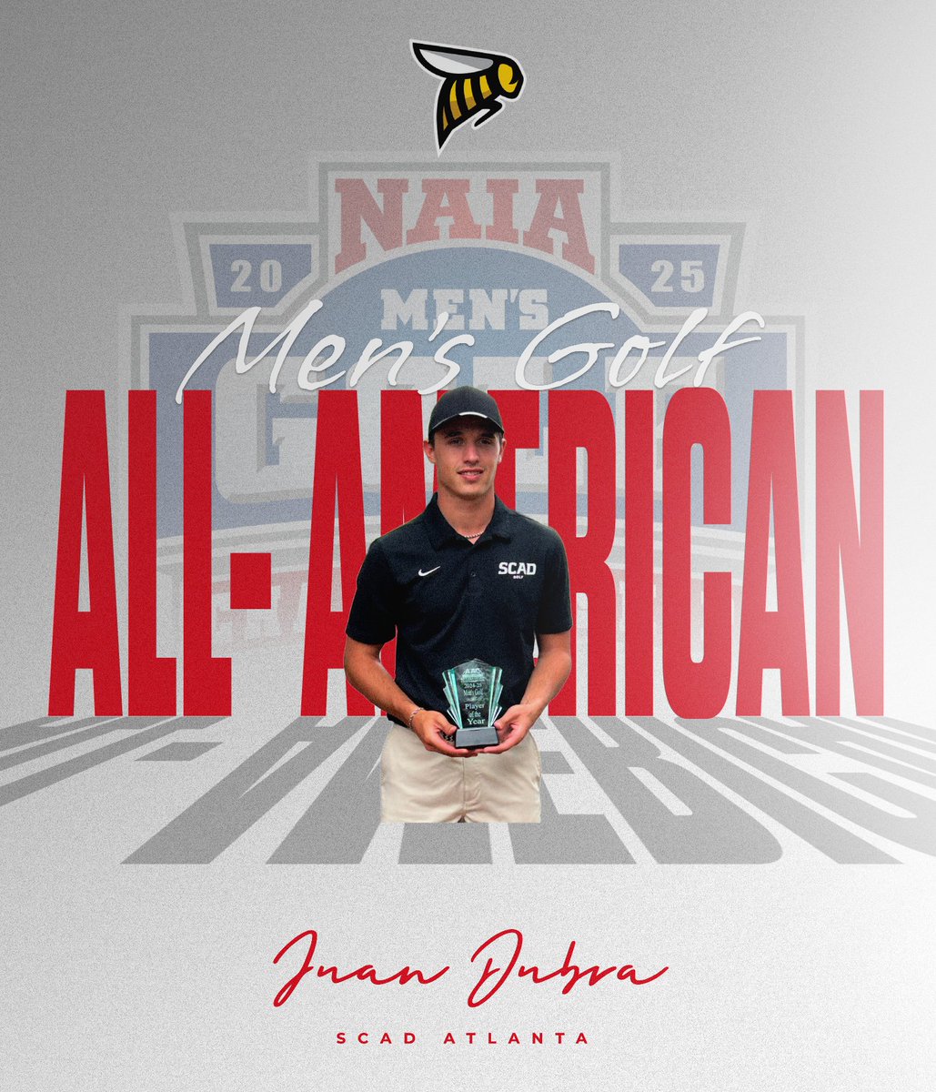 AAC Sports (@aacsports) on Twitter photo โณ๏ธALL-AMERICAN
<a href="/SCADAtlGolf/">SCAD Atlanta Golf</a>'s Juan Dubra collects #NAIAMGolf All-America Team honors
โก๏ธ bit.ly/3FOHKaJ
#AACMGOLF | #ProudToBeAAC | #TheRightWayToPlay โณ๏ธALL-AMERICAN
<a href="/SCADAtlGolf/">SCAD Atlanta Golf</a>'s Juan Dubra collects #NAIAMGolf All-America Team honors
โก๏ธ bit.ly/3FOHKaJ
#AACMGOLF | #ProudToBeAAC | #TheRightWayToPlay