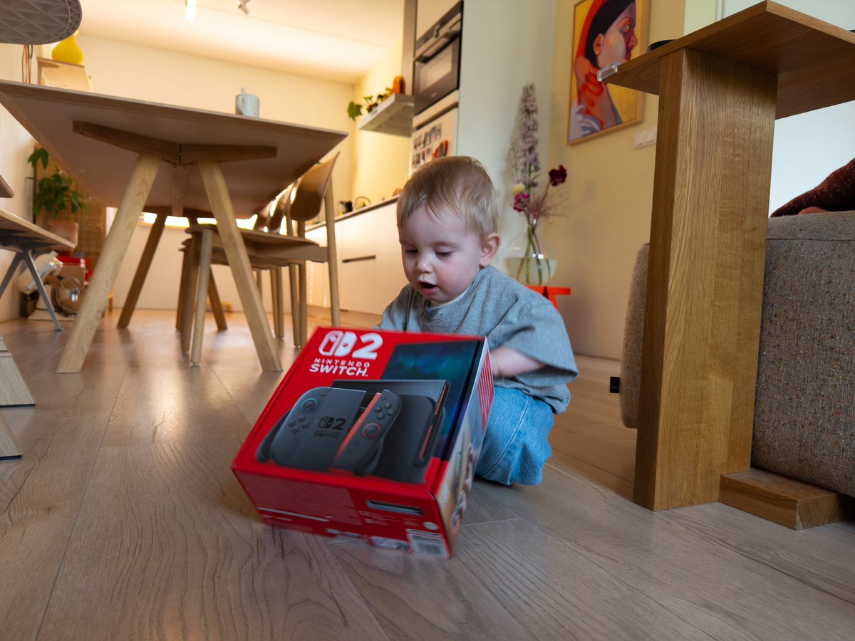 My baby girl can’t talk yet but I’m sure she was thinking something like “Dad, the Switch 2 is released today, buy it” 

So I bought it.