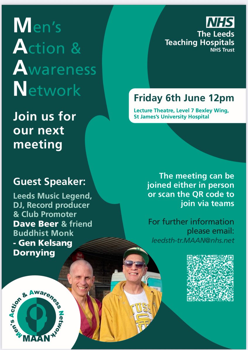 LTHT MAAN (@maan_ltht) on Twitter photo <a href="/LeedsHospitals/">Leeds Teaching Hospitals</a> MAAN We’re delighted to welcome Leeds music legend Dave Beer as our guest speaker. Dave is a renowned DJ, record producer, and founder of Back to Basics. He’ll be sharing his inspiring personal story and reflections on resilience, creativity, and mental health. <a href="/LeedsHospitals/">Leeds Teaching Hospitals</a> MAAN We’re delighted to welcome Leeds music legend Dave Beer as our guest speaker. Dave is a renowned DJ, record producer, and founder of Back to Basics. He’ll be sharing his inspiring personal story and reflections on resilience, creativity, and mental health.