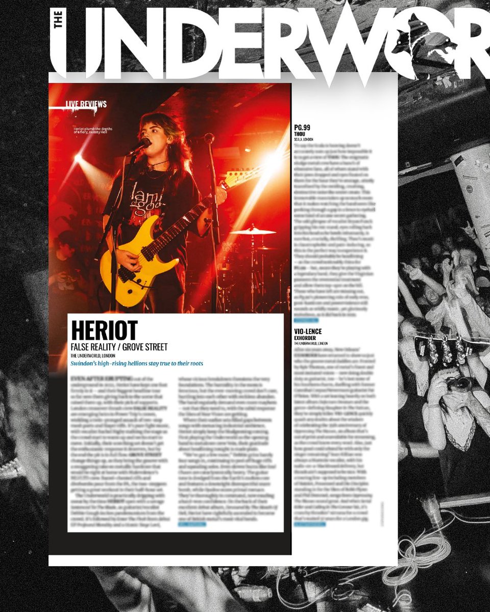 heriotmetal's tweet photo. 'Heriot have rightfully ascended to become one of British metal’s most vital bands' - @MetalHammer 

Pick up a copy of the latest Metal Hammer for the full review of our sold out Underworld show, available in stores and online now 

https://t.co/IpGnaEKSwM https://t.co/Yy3JarSP98