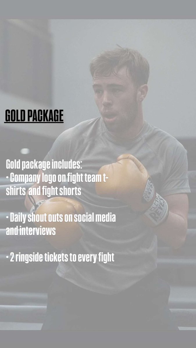 Sponsorship opportunity !!
I have spaces left on my fight kit to add new sponsors on. All my Fights are streamed on tv/ YouTube and my next fight should be a big one so If any companies would like to be part of my professional boxing journey please contact me on here 🥊