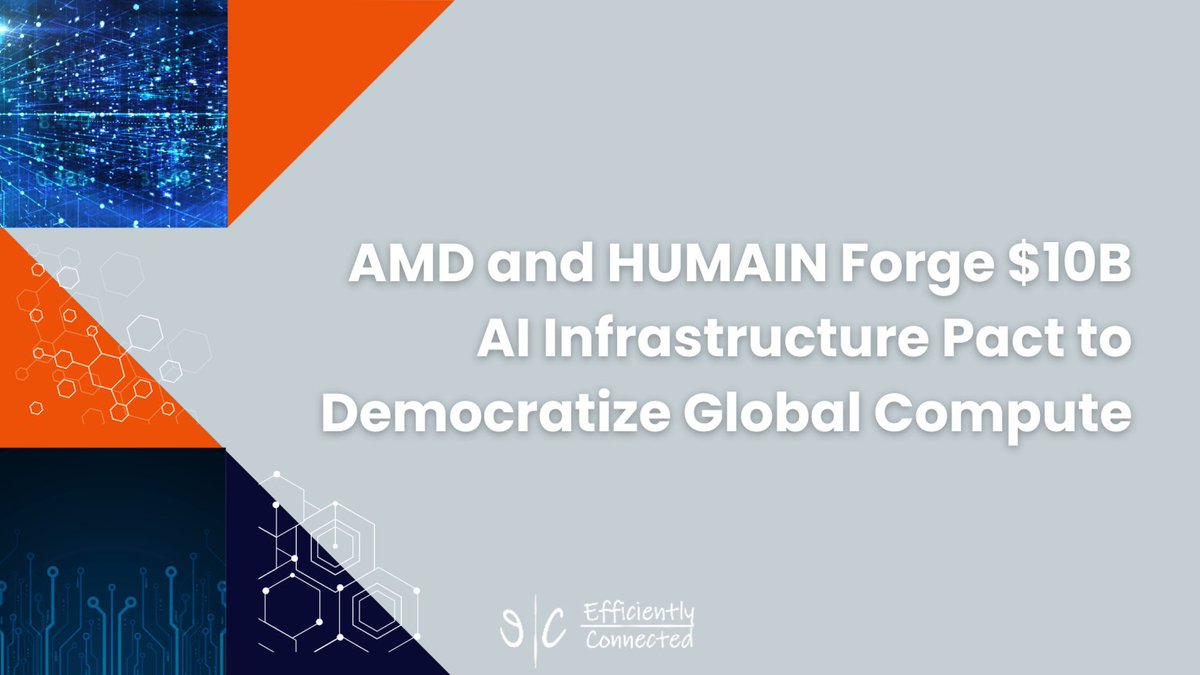 Eff_Connected's tweet image. $10B AI deal: @AMD + HUMAIN
🌍 500MW AI infrastructure
💡 Open, exaflop-scale compute
🧠 Powered by ROCm, Instinct GPUs, EPYC CPUs
🔓 A new model for sovereign AI

efficientlyconnected.com/amd-and-humain…

#AIInfra #ROCm #OpenAIPlatform #HUMAIN #AMD #CloudCompute