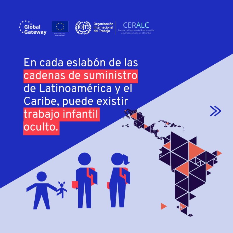 OITAmericas's tweet photo. 🔎 ¿Sabías que el 93% del trabajo infantil se encuentra en los niveles iniciales de las cadenas de suministro?
Para prevenirlo, el proyecto #CERALC impulsa en América Latina y el Caribe:
✅ Políticas públicas eficaces
✅ Debida diligencia empresarial
✅ Mejores datos estadísticos