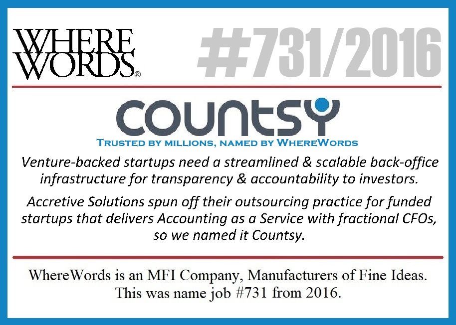 Steve Cecil (@wherewords) on Twitter photo #yeswenamedit #Countsy. “Trusted by millions, named by #WhereWords.” <a href="/GetCountsy/">Countsy</a> (FKA <a href="/AccretiveSolutn/">Accretive Solutions</a> AKA <a href="/RGP/">RGP</a>) <a href="/Mairtini/">Mairtini</a> @gavin_block @kerrybsays <a href="/beetlezoo/">Colleen Zoodsma</a> <a href="/jbrichler/">Joe Brichler</a> <a href="/HeidiPucel/">Heidi Pucel</a> <a href="/get2aha/">get2aha</a> @AndyCunningham4 @kate_Osler <a href="/LeeBellon/">Lee Bellon</a> #naming #branding #venturecapital #startups #yeswenamedit #Countsy. “Trusted by millions, named by #WhereWords.” <a href="/GetCountsy/">Countsy</a> (FKA <a href="/AccretiveSolutn/">Accretive Solutions</a> AKA <a href="/RGP/">RGP</a>) <a href="/Mairtini/">Mairtini</a> @gavin_block @kerrybsays <a href="/beetlezoo/">Colleen Zoodsma</a> <a href="/jbrichler/">Joe Brichler</a> <a href="/HeidiPucel/">Heidi Pucel</a> <a href="/get2aha/">get2aha</a> @AndyCunningham4 @kate_Osler <a href="/LeeBellon/">Lee Bellon</a> #naming #branding #venturecapital #startups