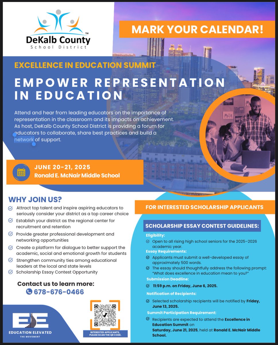 Join DCSD for the Excellence in Education Summit, a powerful two-day event committed to empowering representation in education and elevating achievement for all students. Join leading educators, district leaders, and aspiring change-makers for a weekend of collaboration!