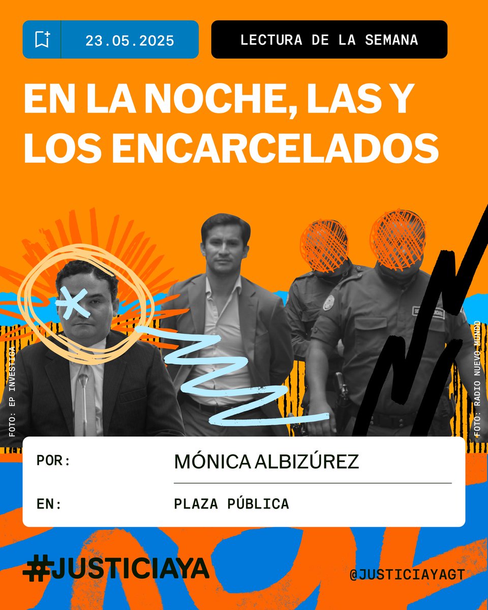 Aunque la noche ha sido larga, la memoria y la dignidad siguen despiertas. Mónica Albizúrez escribe sobre quienes no se rinden y han servido como horizonte para mantener viva la luz de la esperanza. 

🔗: plazapublica.com.gt/opinion/en-la-…