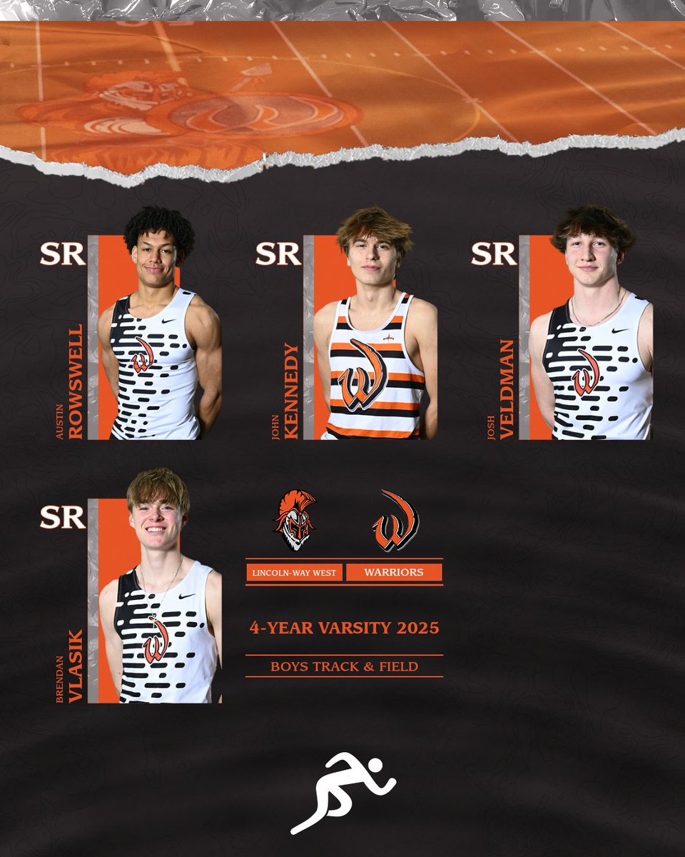 Congratulations to our 4-Year Varsity athletes from Boys Track &amp; Field-John Kennedy, Austin Rowswell, Josh Veldman &amp; Brendan Vlasak!
#GoWarriors <a href="/coach_strain/">LWW Track & Field</a>