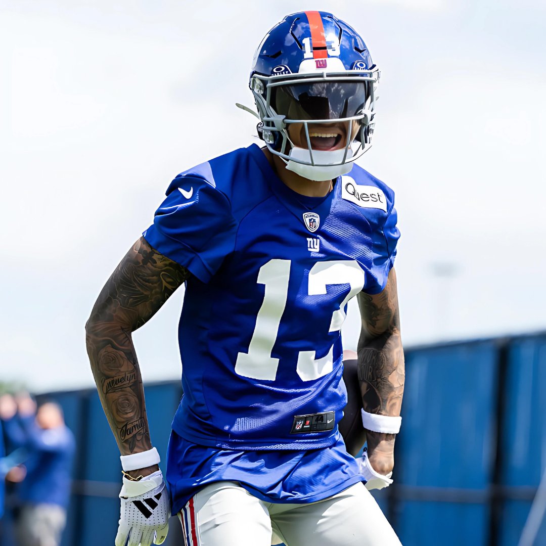 "WR Jalin Hyatt looks like a different player" so far at OTAs, per Jordan Raanan.