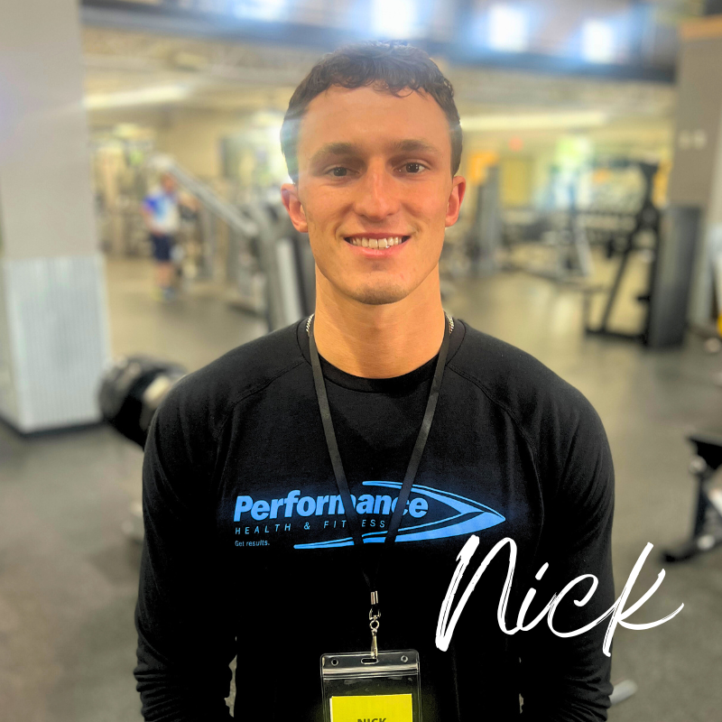 Say hey to Nick! 
He’s one of the friendly faces you'll see at the welcome desk here at Performance Health &amp; Fitness. Whether you're checking in, have a question, need a shake, or just need a smile to start your workout—Nick’s got you covered.