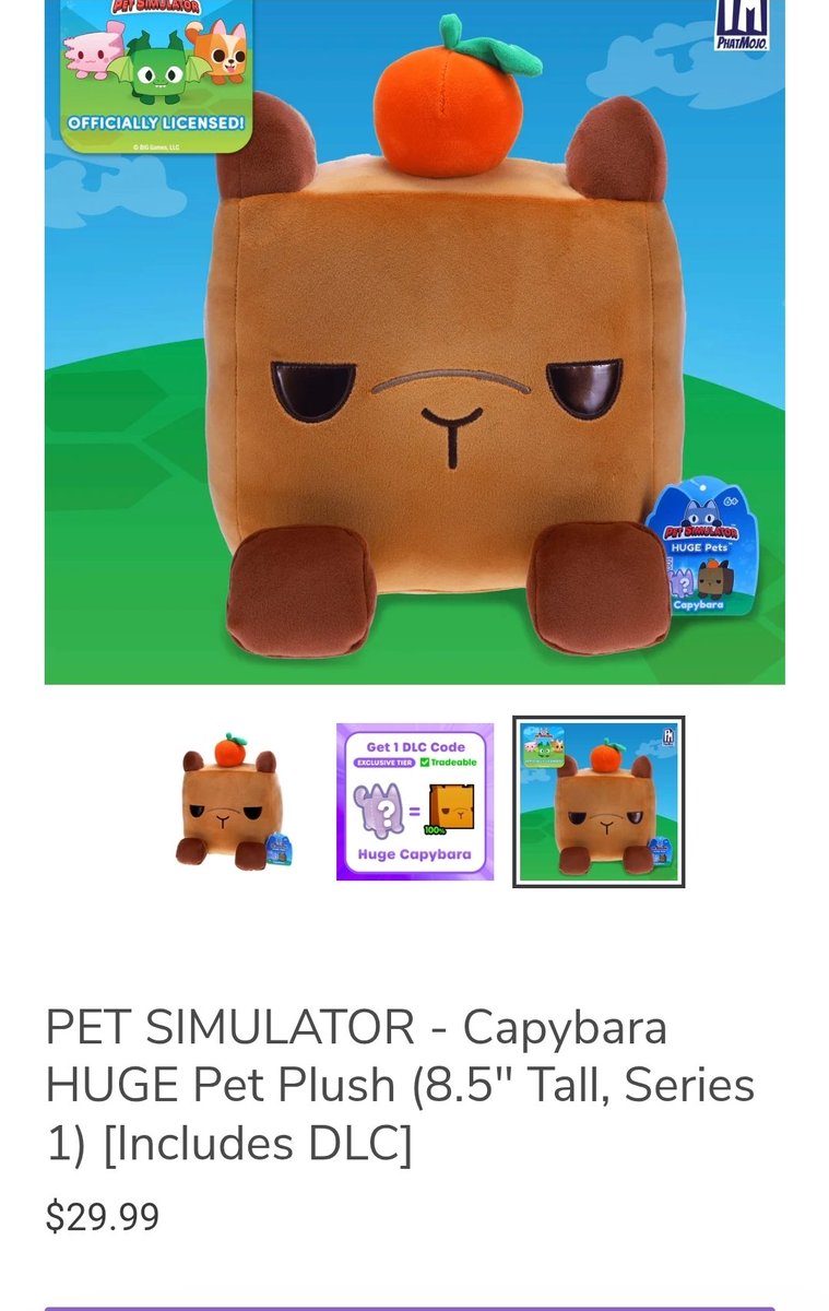 PetSimMerchNews (@petsimmerchnewz) on Twitter photo No announcement or anything, but EpicDrops has finally released the Capybara HUGE Pet Plush!
Price is at $29.99 USD
#petsim99 #roblox #petsimmerch
Credits: <a href="/galaxymeekYT/">GalaxyMeek</a> No announcement or anything, but EpicDrops has finally released the Capybara HUGE Pet Plush!
Price is at $29.99 USD
#petsim99 #roblox #petsimmerch
Credits: <a href="/galaxymeekYT/">GalaxyMeek</a>