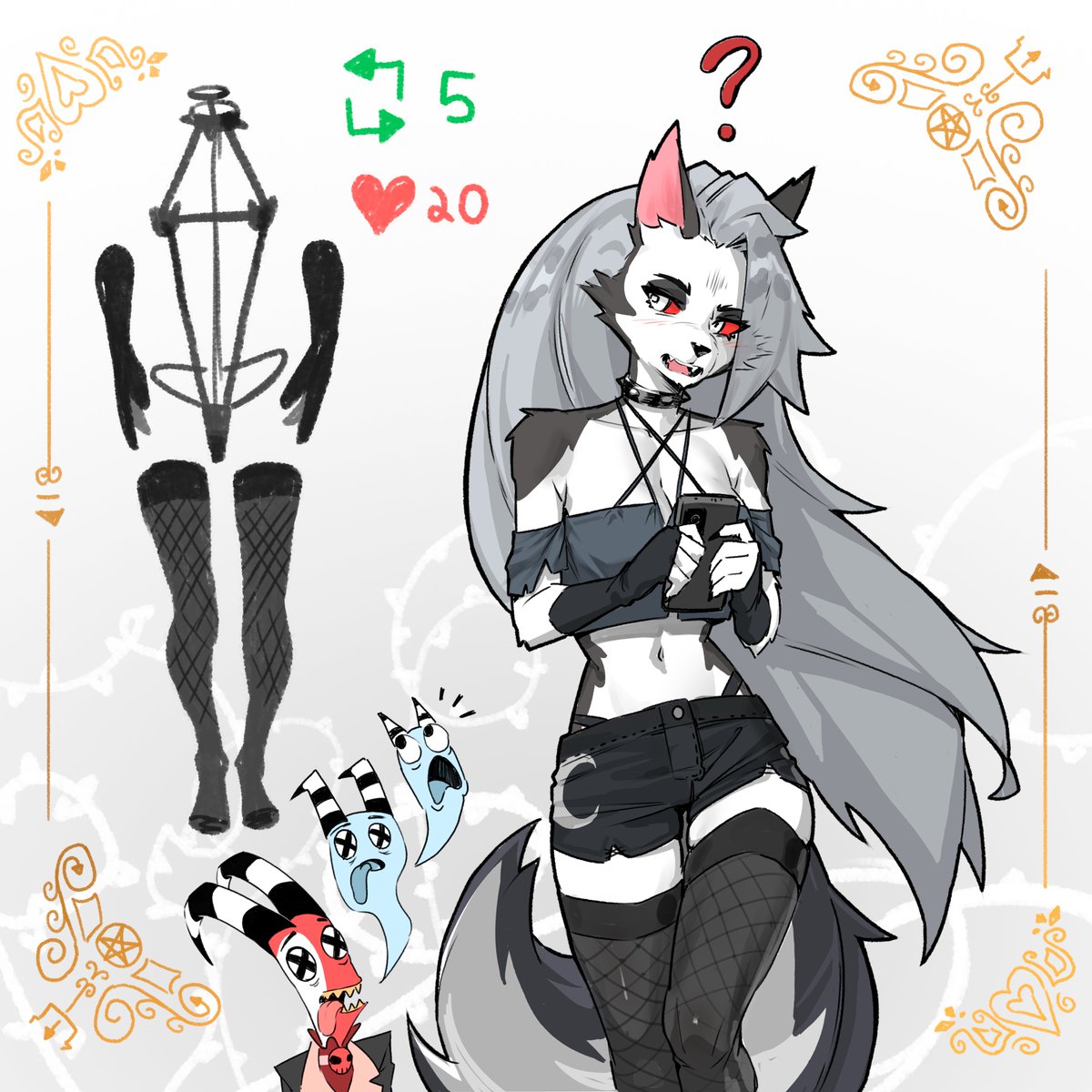 nitoruyart's tweet image. The next character joining the #stripgame is... ๐
LOONA! ๐๐
#furry #furryart #fanart #furryartist #furrycommission #furrygirls #helluvaboss #loona #loonahelluvaboss #art