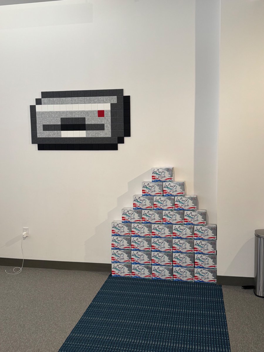 AriX's tweet image. La Croix discontinued our favorite flavor (RIP NiCola), so @conradev bought 30 cases.