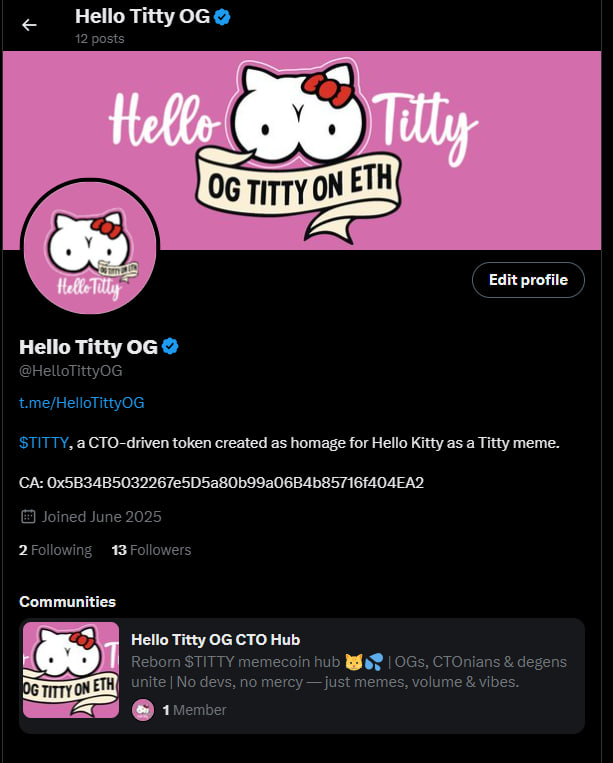 hagjan's tweet photo. Blue Check on βοΈ DONE!
Community on βοΈ DONE! https://t.co/ZeAyHStrWE
#HelloTitty https://t.co/uc7X8M9JFy