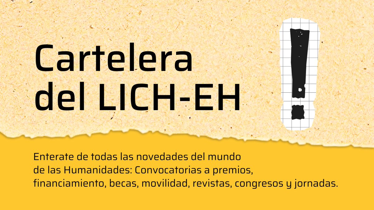 📢 ¡Nueva información en la cartelera académica del LICH-EH!

Becas, premios, convocatorias, revistas, congresos y más.

Sumá data y consultá las novedades acá 👉 unsam.edu.ar/escuelas/eh/li…