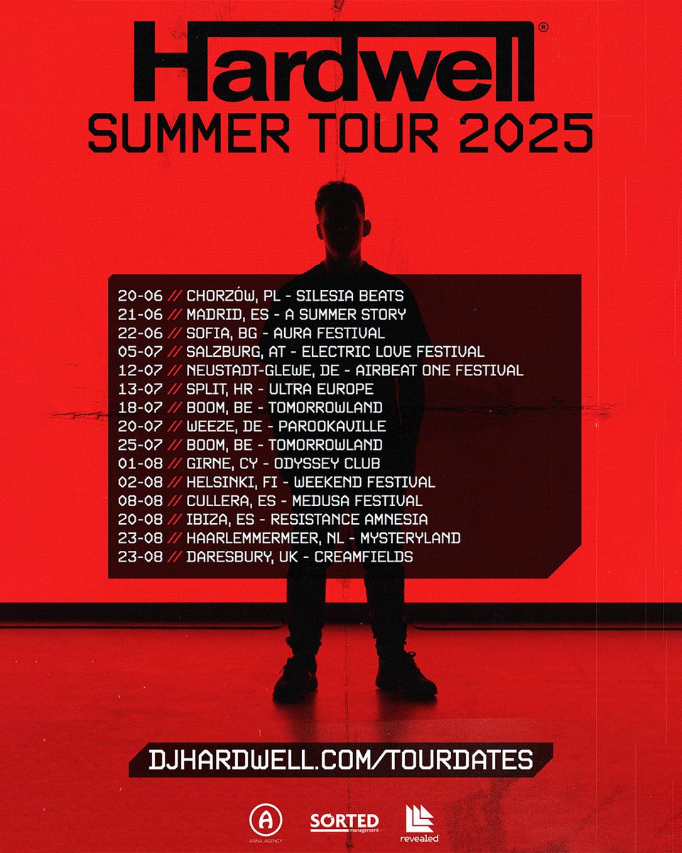 HARDWELL's tweet image. Europe - get ready! 🇪🇺🔥 Can’t wait to bring the energy and connect with all of you on my European Summer Tour! Let’s make this summer one to remember! 💥🙌 #Hardwell #EuropeTour