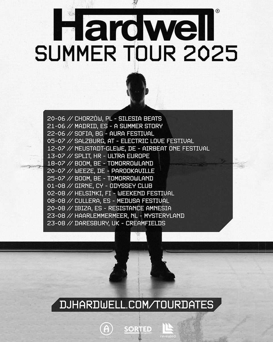 HARDWELL's tweet image. Europe - get ready! 🇪🇺🔥 Can’t wait to bring the energy and connect with all of you on my European Summer Tour! Let’s make this summer one to remember! 💥🙌 #Hardwell #EuropeTour