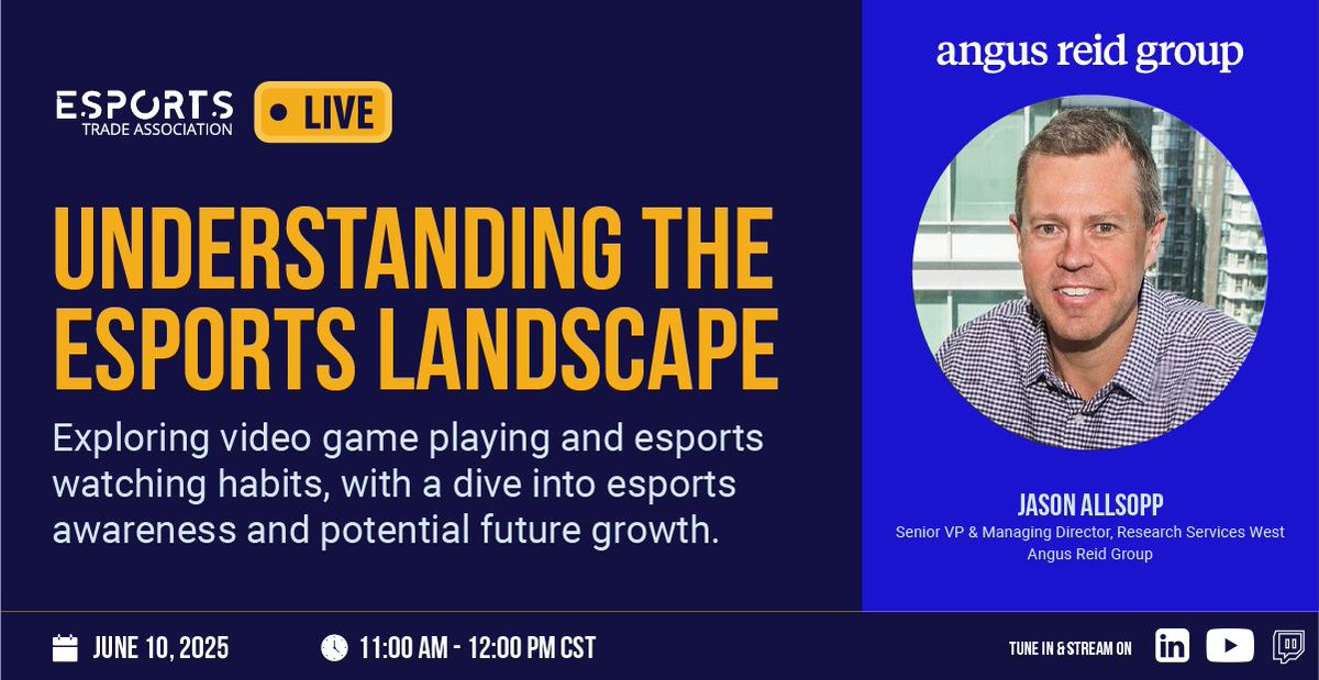 🎮 NEW RESEARCH 🎮

From 2,000 Americans:
✅ 67% played games last year
✅ Teens engage more than adults
✅ 80% say esports is here to stay
✅ 93% of viewers also play

The real story? Still to come.

Join Jason Allsopp for the full reveal: buff.ly/ujJXy2q