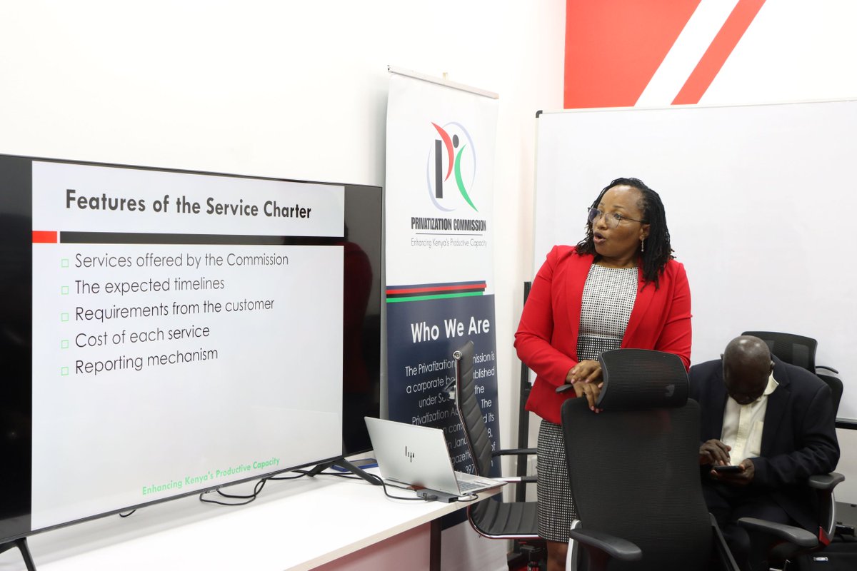 Happening Now: Privatization Commission sensitization training for Huduma Contact and Tele-Counselling Centre staff. The sensitization aims to provide information on the mandate of the Commission. The initiative is part of Whole of Government Approach aimed at enhancing access to