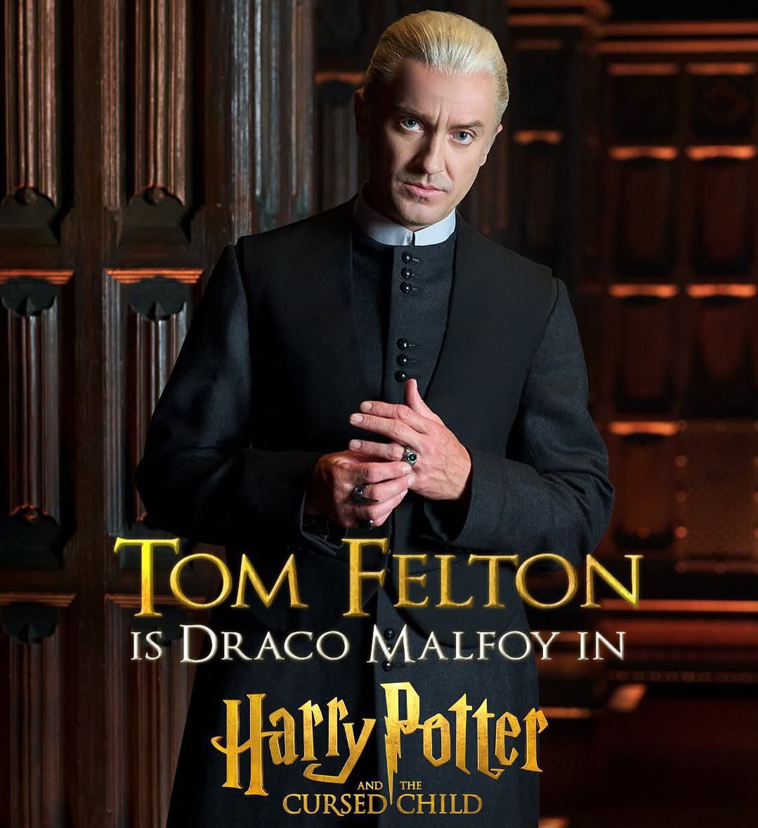 ¡ESTÁ DE REGRESO! 🪄 #TomFelton oficialmente volverá como #DracoMalfoy tras 15 años. El actor retomará su personaje para la obra de teatro de #HarryPotter &amp; The Cursed Child, que tendrá una temporada en Broadway.
