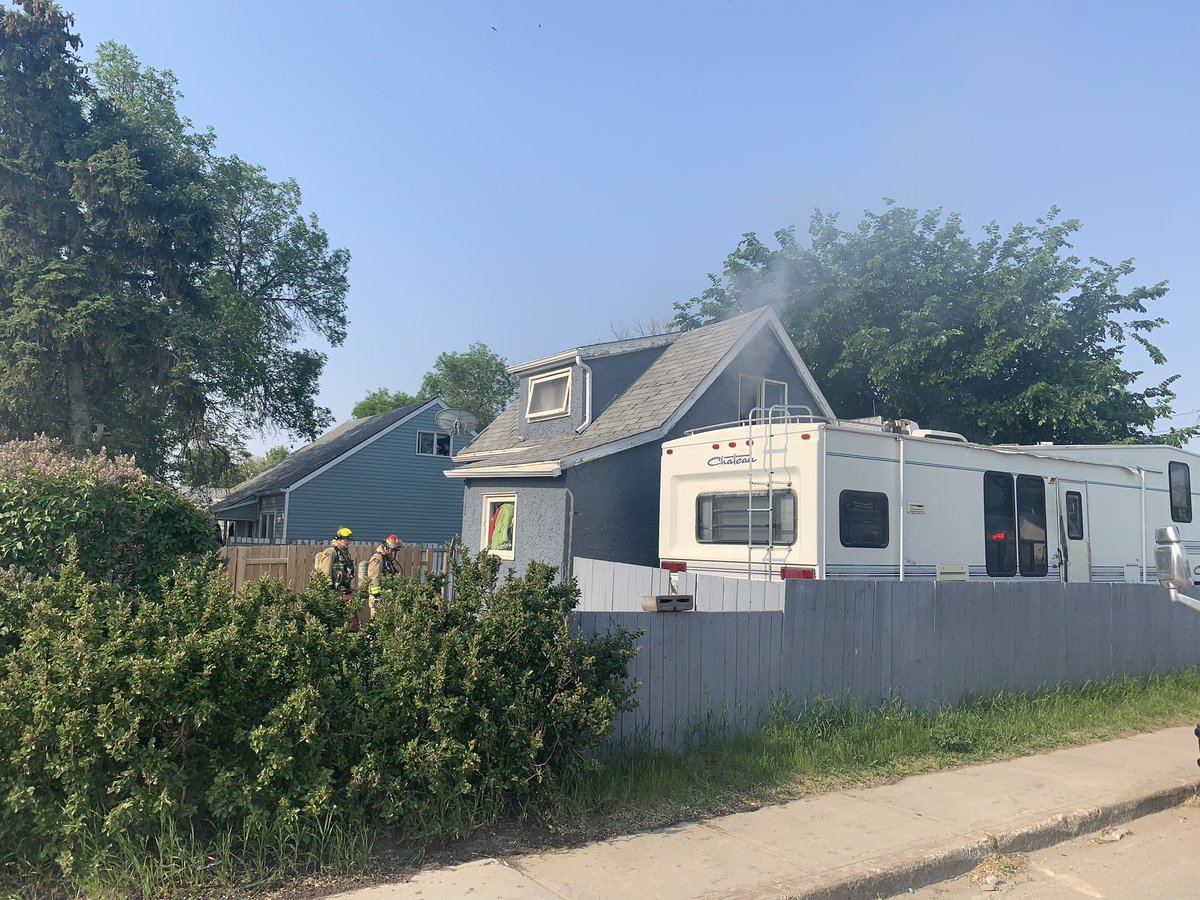 Crews were called to the 900 Blk of Angus St. at 8:25 this morning for a reported house fire. Fire on the second floor was quickly extinguished with no injuries reported. Fire is under investigation. #yqr