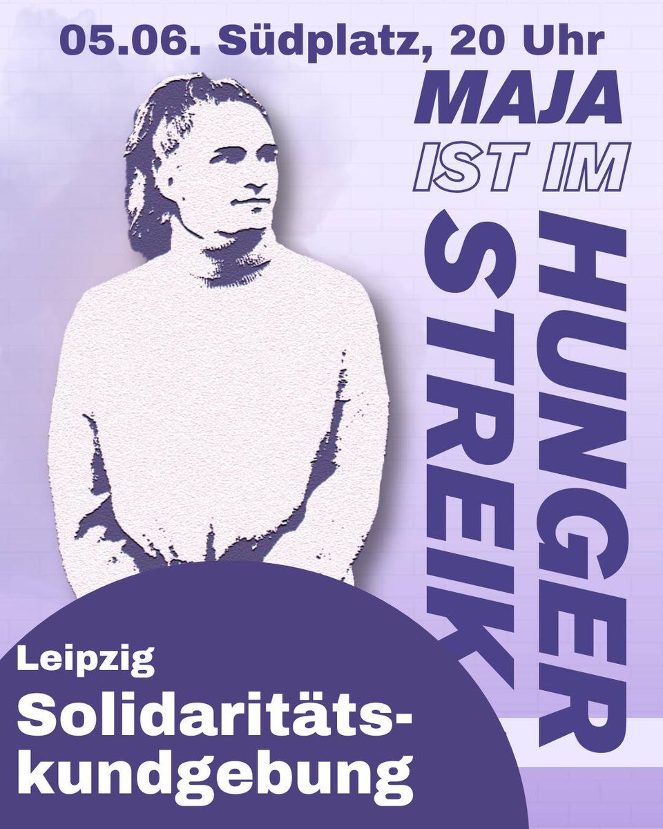 Heute! In Solidarität mit #Maja:  Sofortige Rückholung aus dem ungarischen Knast, aus den unerträglichen, menschenrechtswidrigen Bedingungen. Die Bundesrepublik muss endlich handeln.
Liebe &amp; Kraft!