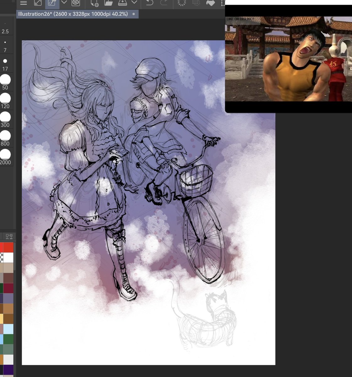 itssubito's tweet image. asuka and lili wip &amp;lt;3