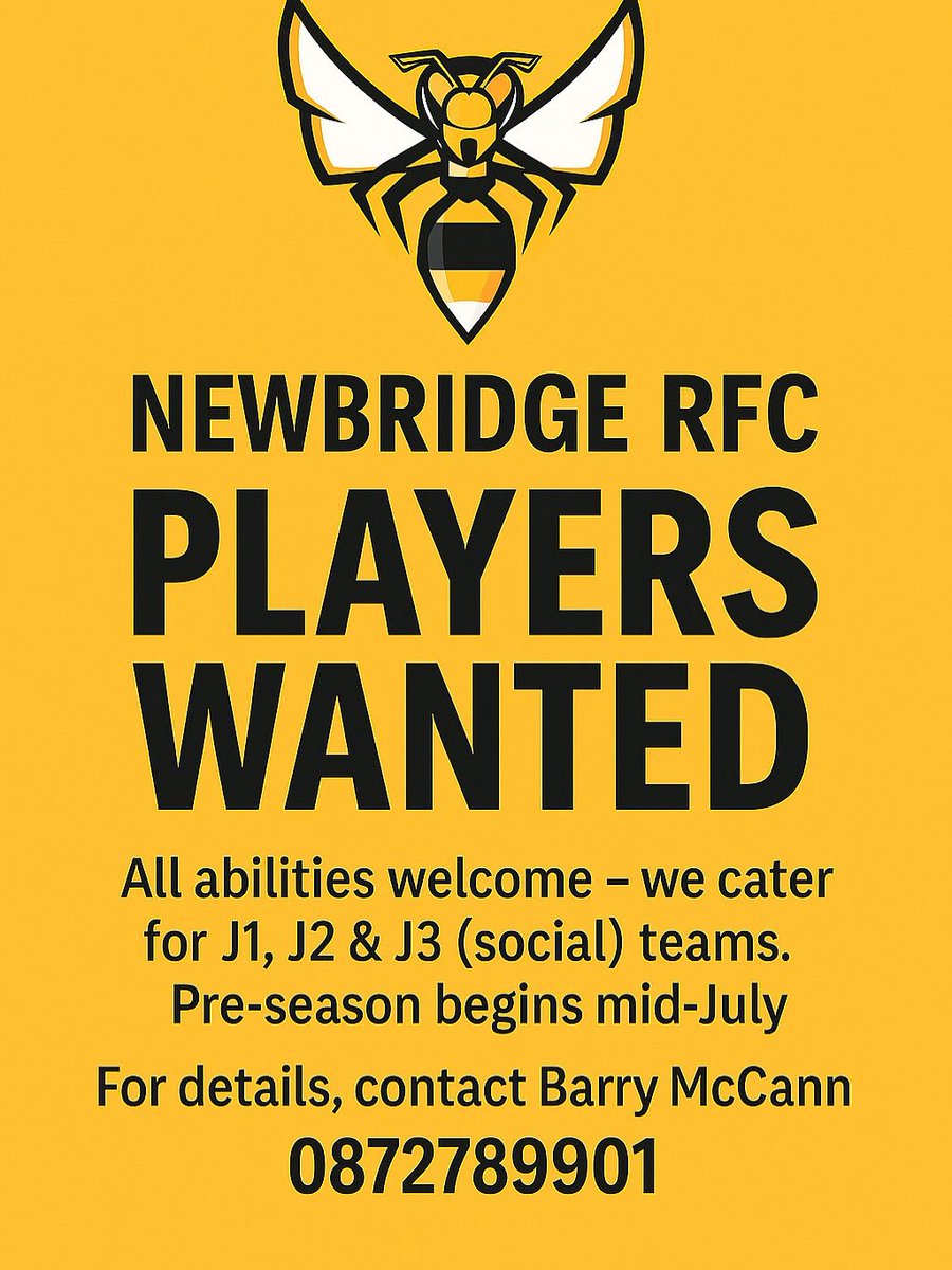 We're now recruiting for our J1, J2 &amp; J3 teams. Whether you're new to the area or getting back into the game, there's a place for you at our club. Competitive rugby, a strong community, and a great atmosphere! DM us to get involved!