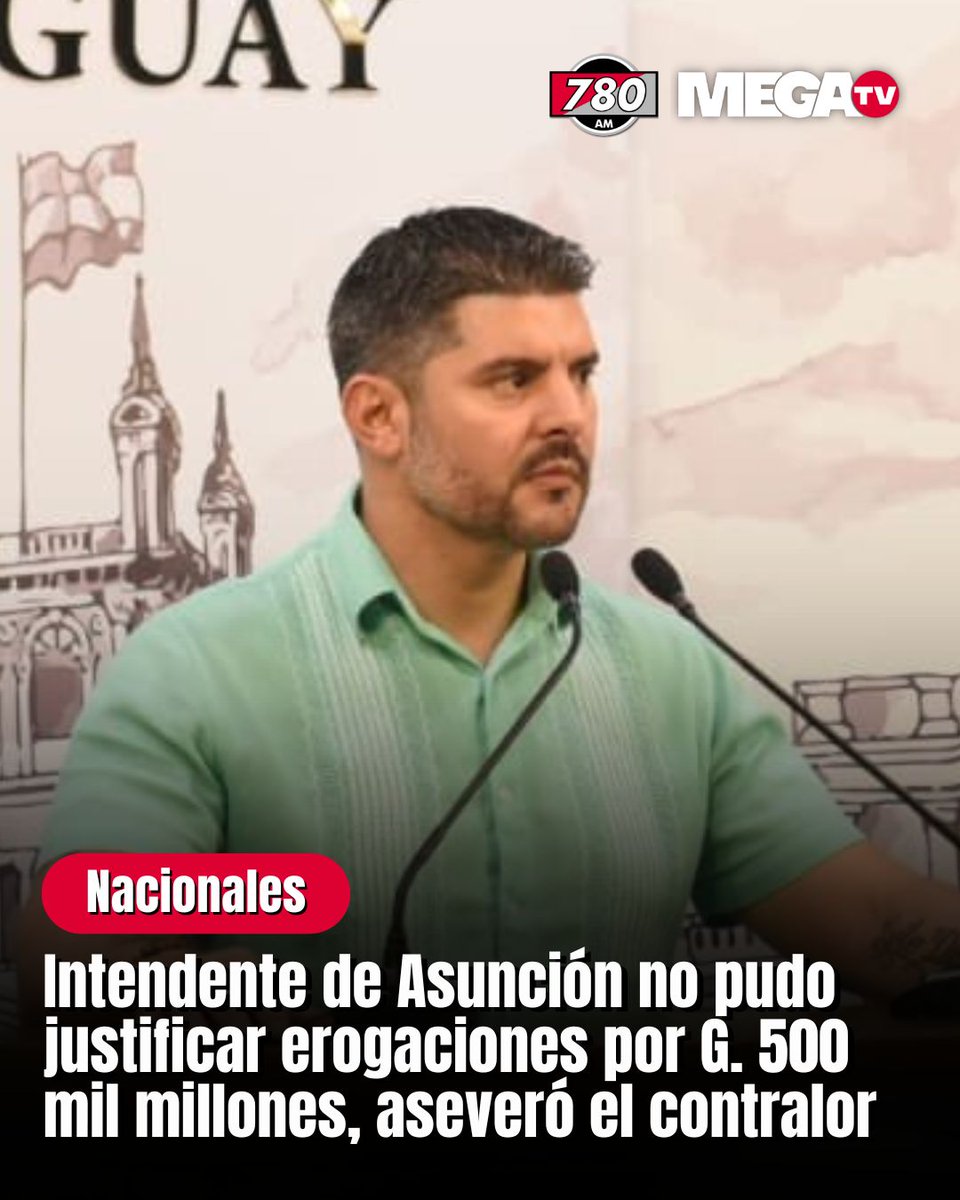 INTENDENTE DE ASUNCIÓN NO PUDO JUSTIFICAR EROGACIONES POR G. 500 MIL MILLONES, ASEVERÓ EL CONTRALOR 💸

🗣️Camilo Benítez, contralor general, se presentó hoy ante la Comisión Especial que estudia el pedido de intervención a la Municipalidad de Asunción.

🗣️Reiteró que los dos