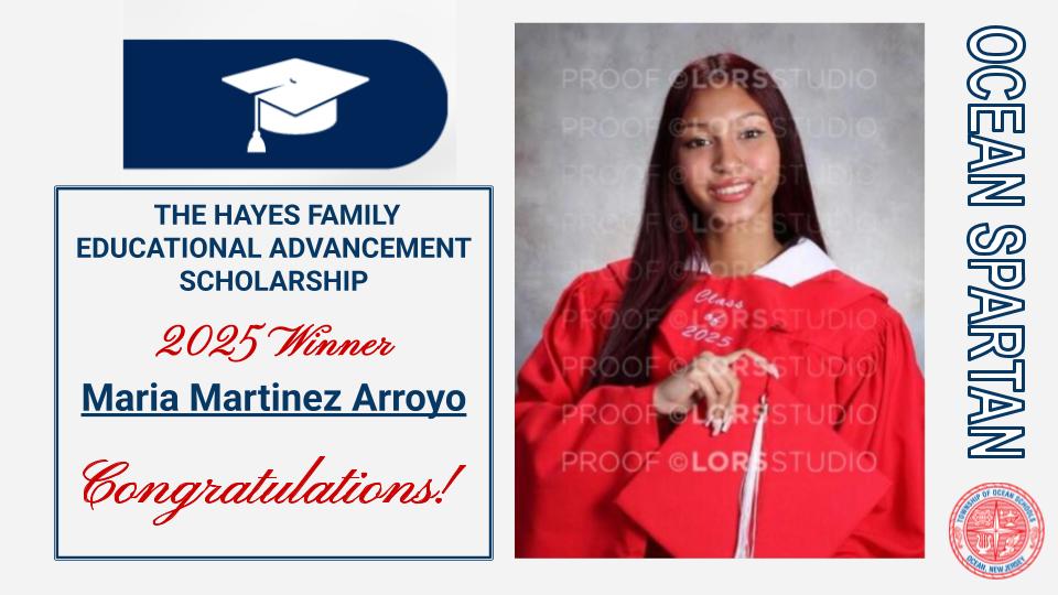 OTHS_Counselors (@oths_counselors) on Twitter photo Proud to announce one of the OTHS recipients of the 2025 Hayes Family Educational Advancement Scholarship is Maria Martinez Arroyo! Congratulations to Maria! <a href="/A_DePasquale48/">Ocean Guidance</a> <a href="/MrsDKaszuba/">D Kaszuba</a> <a href="/Nmauroedu/">Nicole Mauro</a> Proud to announce one of the OTHS recipients of the 2025 Hayes Family Educational Advancement Scholarship is Maria Martinez Arroyo! Congratulations to Maria! <a href="/A_DePasquale48/">Ocean Guidance</a> <a href="/MrsDKaszuba/">D Kaszuba</a> <a href="/Nmauroedu/">Nicole Mauro</a>