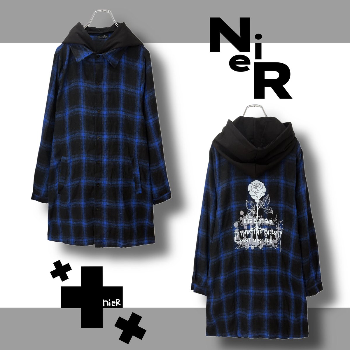 NieR_tokyo's tweet photo. 🎁本日〆切プレゼント企画🎁

BLUE CHECKERED LONG JACKET
【フード取り外し可能】

🎁3名様にプレゼント🎁

◼応募方法
フォロー(@NieR_tokyo) &amp; リポスト
◼締切〆  本日24時

ユニセックスアイテムです🐰

是非ご参加ください🙇‍♂️🙇‍♀️ https://t.co/CjH1e9nd1O