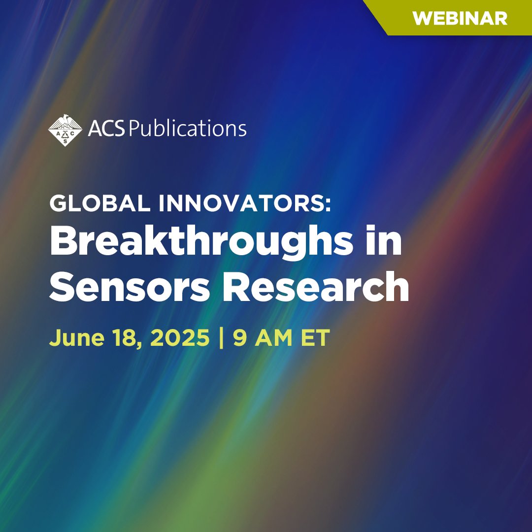 Announcing Prof. Hui Wei &amp; Prof. Julie Macpherson, presenters of our ‘Global Innovators: Breakthroughs in Breakthroughs in Sensors Research’ webinar. 

🗓️ Wednesday, June 18 
🕙 09:00 EST 

Register for free: go.acs.org/cGP 

#ACSBreakrthroughsinSensors