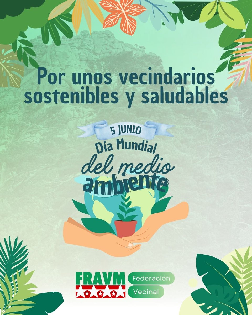 🍃Hoy #DíaMundialDelMedioAmbiente recordamos que nuestros vecindarios deben ser lugares para vivir de forma saludable y respetando nuestro entorno.

⚠️Frente a las talas, zahorra, incineradoras y la destrucción urbanística 👉 necesitamos ciudades y pueblos sostenibles.