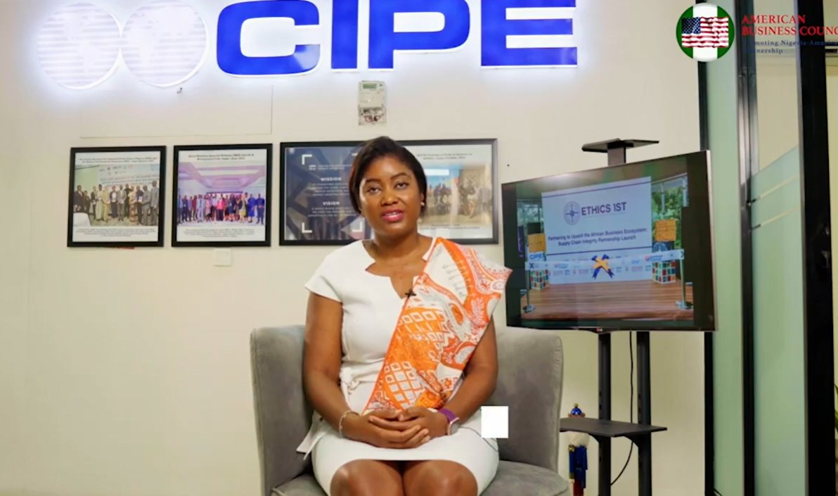 CIPEglobal's tweet image. In #Nigeria, CIPE expands opportunity for US & foreign investment through productive partnerships. Featured in this video, CIPE’s Lola Adekanye cites our partnership with @ABCouncil_ng to start the @PSDdforum .
CLIP:➡️youtu.be/aLGEt7CKaLQ Full video:➡️ bit.ly/43Uxffi
