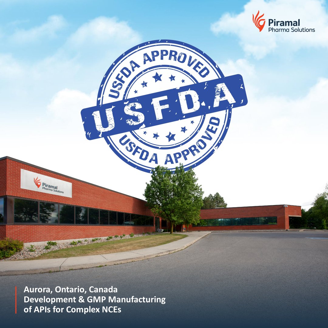 Quality that inspires confidence. Our Aurora, Canada site passed its recent USFDA GMP inspection (May 26–30, 2025) with Zero 483s and a No Action Indicated (NAI) outcome. At Piramal, Quality is our culture. #PiramalPharmaSolutions #GMP #QualityFirst