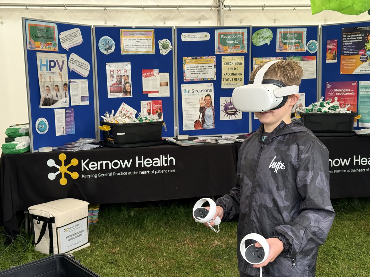 Kernow Health CIC (@kernowhealthcic) on Twitter photo The Royal Cornwall Show is in full swing and our school age immunisation team have laid on some great activities - we have a VR headset, catch a bug game and some lovely freebies. We can take consents to vaccinate, and check your child’s vaccination status. Find us on stand #342. The Royal Cornwall Show is in full swing and our school age immunisation team have laid on some great activities - we have a VR headset, catch a bug game and some lovely freebies. We can take consents to vaccinate, and check your child’s vaccination status. Find us on stand #342.