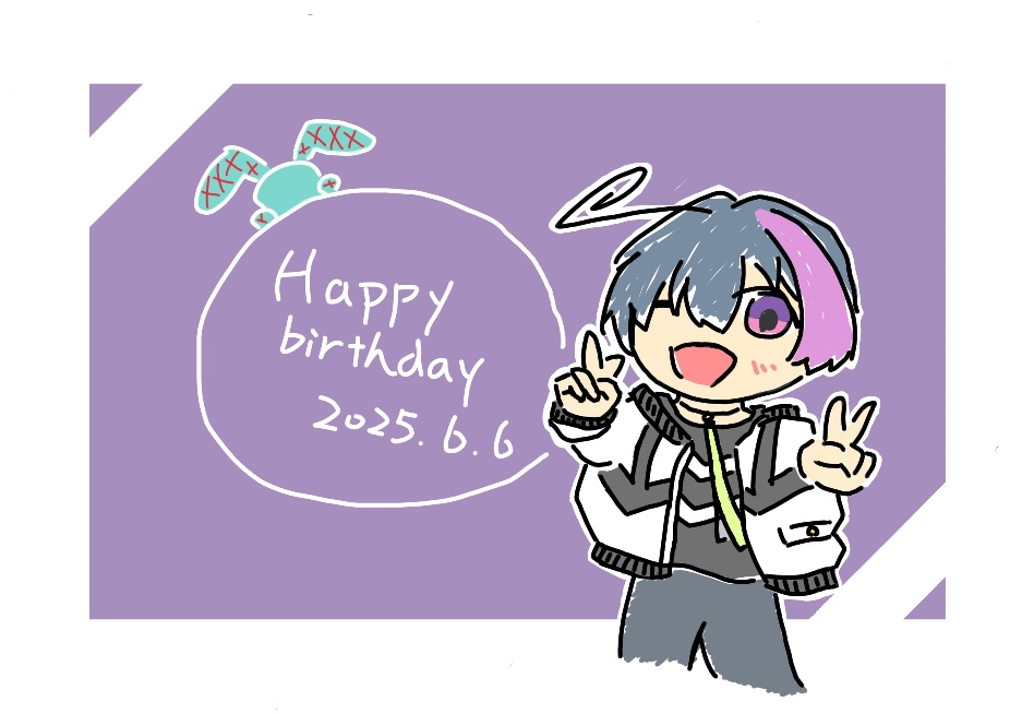 _sol_dier's tweet photo. 信乃くん、お誕生日おめでとう！
#鬼童町信乃生誕祭2025 https://t.co/KlmvpW9are