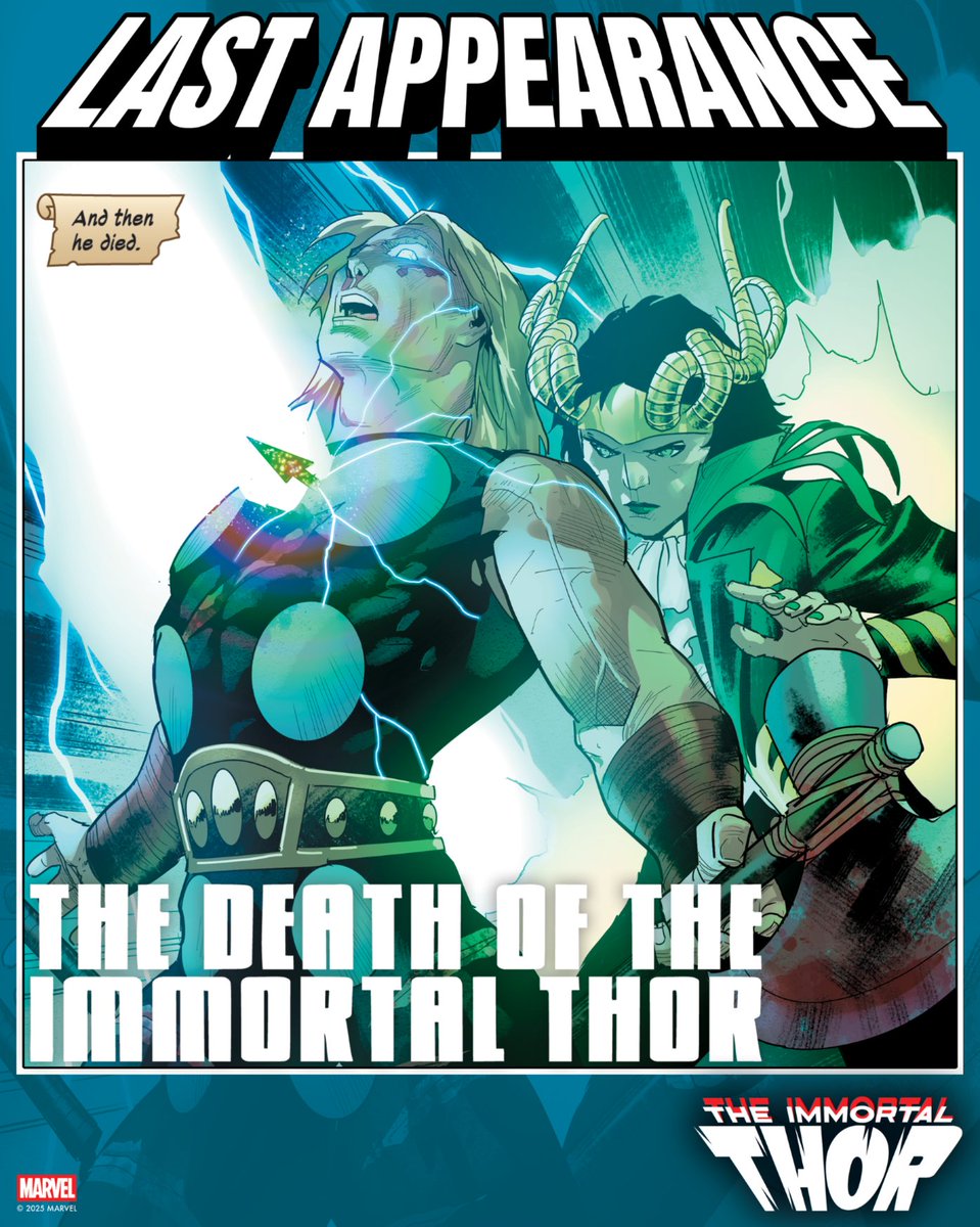 Is this how it ends? AND ON #THORSDAY? ⚡️

Celebrate the 63rd anniversary of Thor's first appearance in #MarvelComics and pick up 'Immortal Thor' #24, on sale now!