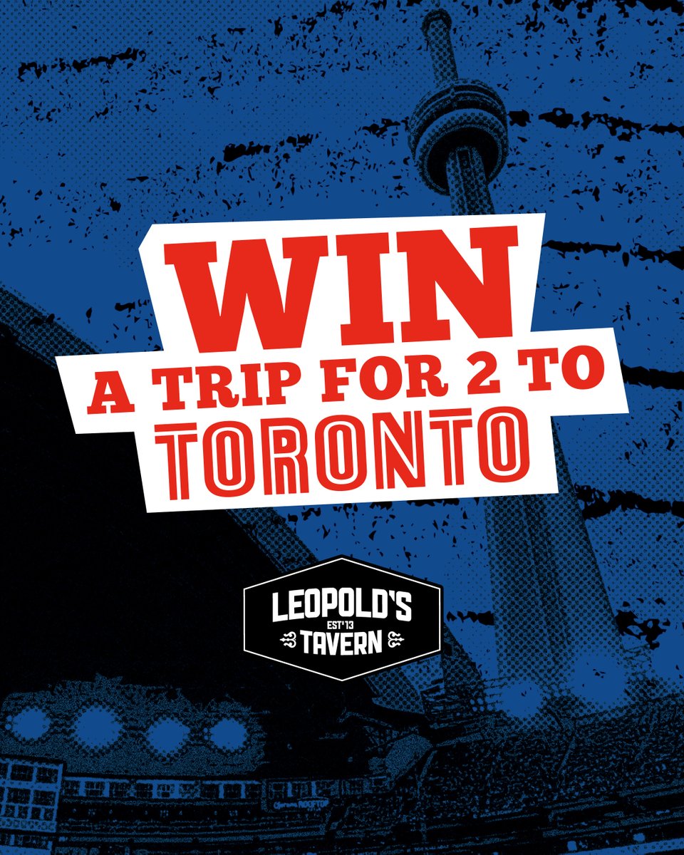 WIN A TRIP TO TORONTO! 🤘

Join Locals Only, our rewards program, for your chance to win:
⚡ Flights for two to Toronto
⚡ Accommodations for three nights Downtown
⚡ Tickets to three Toronto Blue Jays games

Sign up &amp; enter to win here  ⤵️
leopoldstavern.com/pages/locals-o…