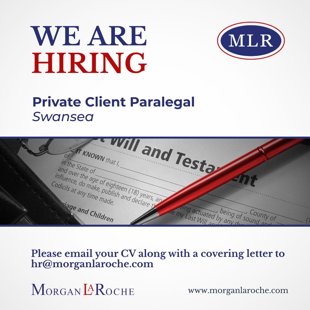 Join our respected Private Client team in Swansea as a Paralegal, supporting our Administration of Estates and Lifetime Estate Planning department.

Find out more &amp; apply today: buff.ly/2Q5jZgV