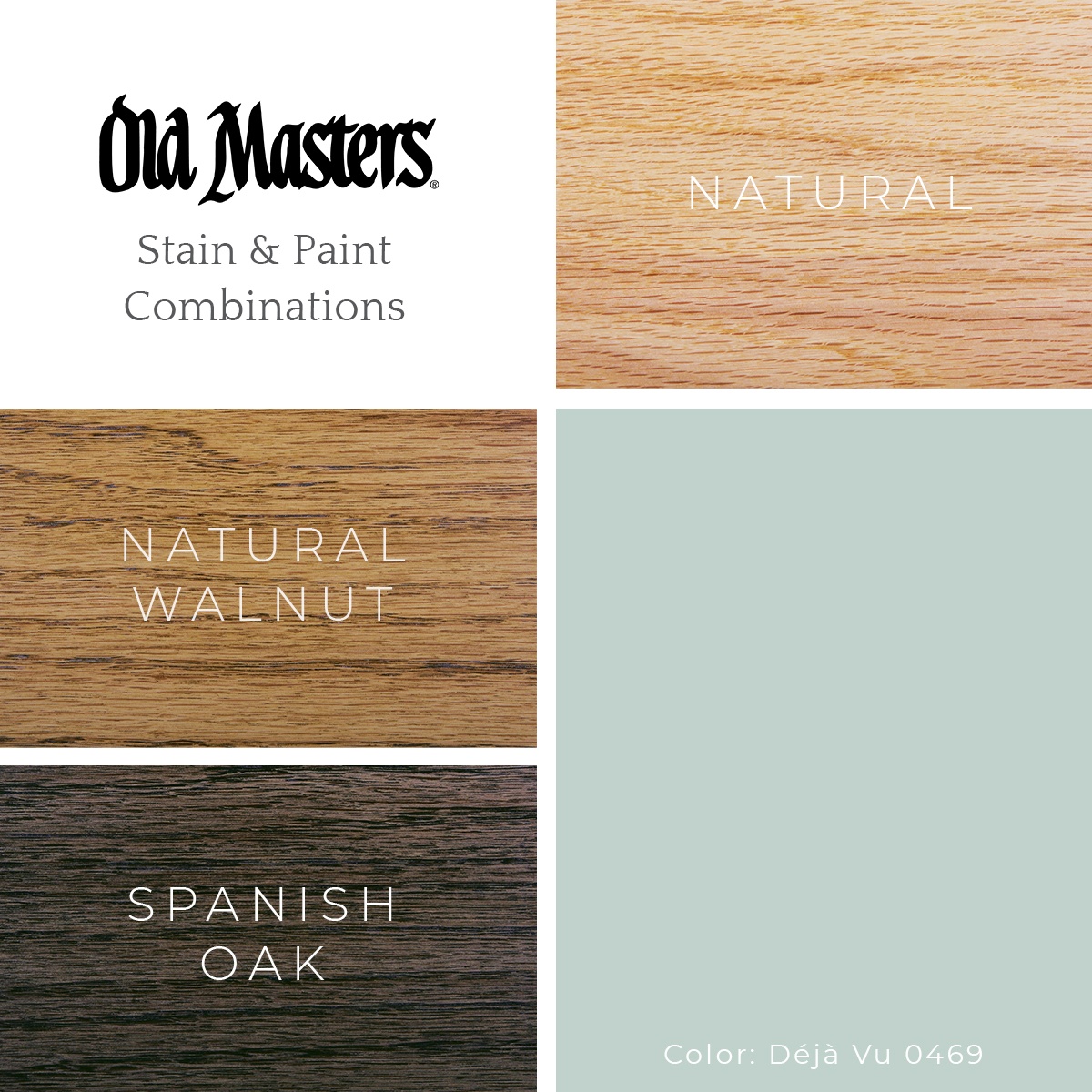 Top Stain &amp; Paint for Your Home: Déjà Vu

Déjà Vu is a serene, uplifting blue, making it perfect for creating a calming atmosphere. It evokes feelings of tranquility and balance.  Pairs well with Old Masters Spanish Oak, Natural Walnut, and Natural. 

l8r.it/r5YG